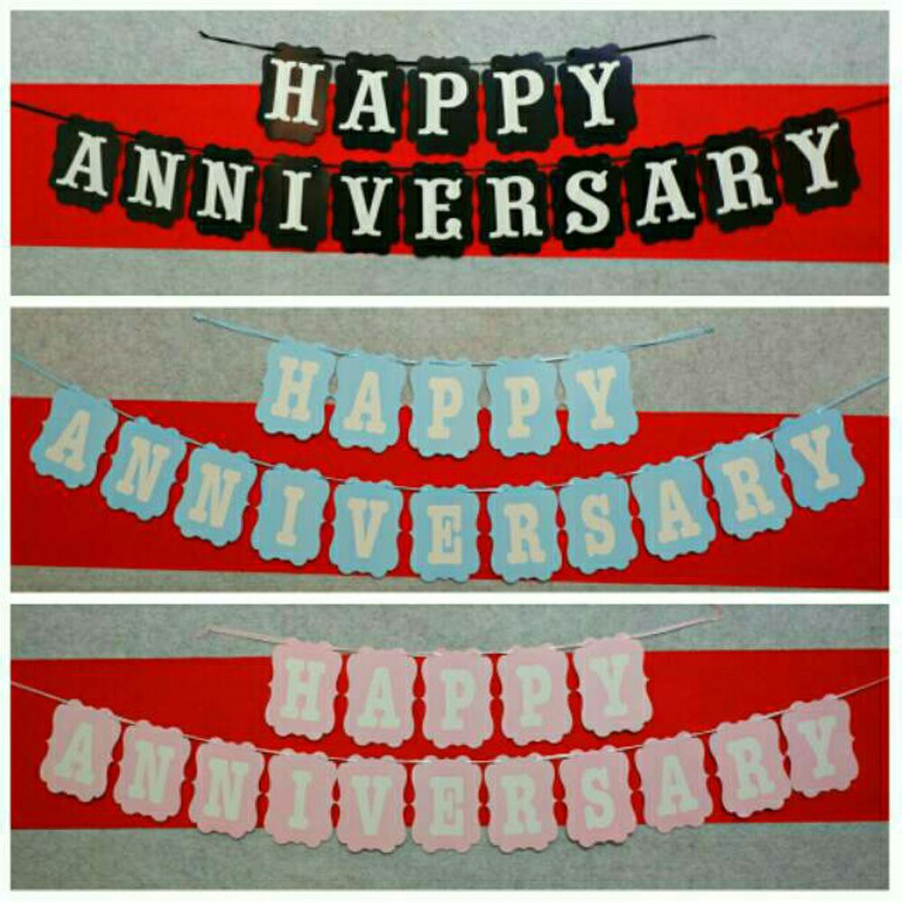 TULISAN HURUF BANNER HAPPY ANNIVERSARY MURAH