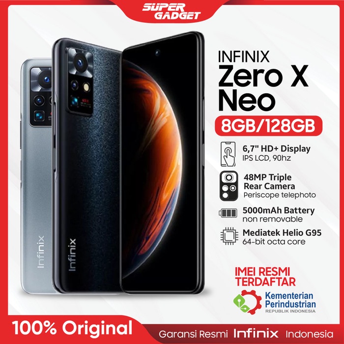 Infinix Zero X Neo 8/128 GB RAM 8 ROM 128GB Handphone Hp Smartphone - Black