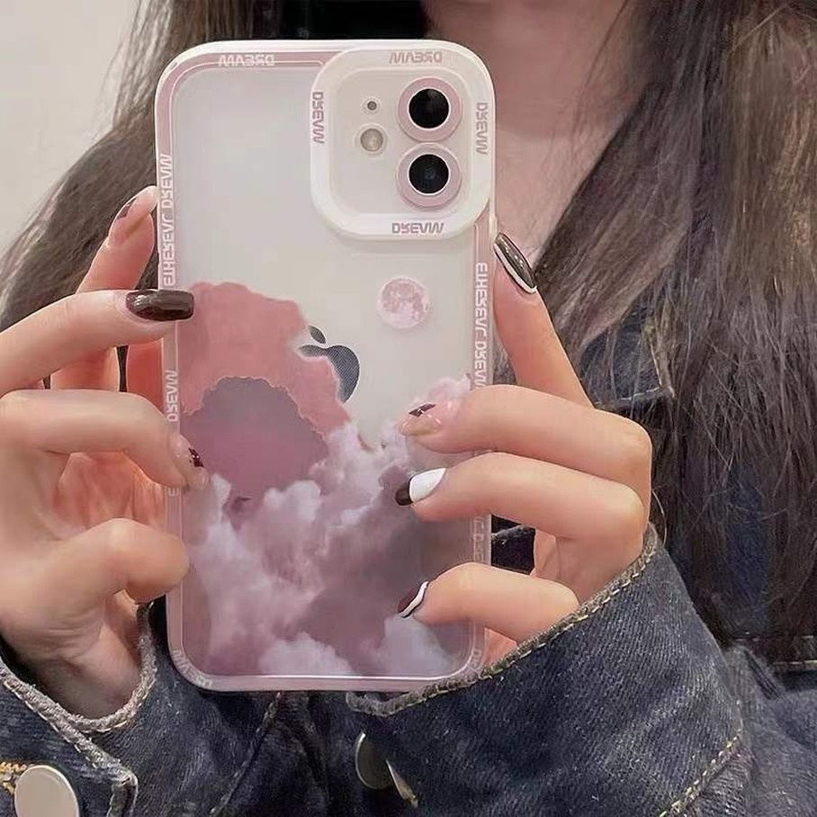 Compatible For iPhone 14 13 12 11 Pro Max X XR Xs Max 8 7 6 6s Plus SE 2020 Soft Case Pelindung Motif Cat Air Untuk