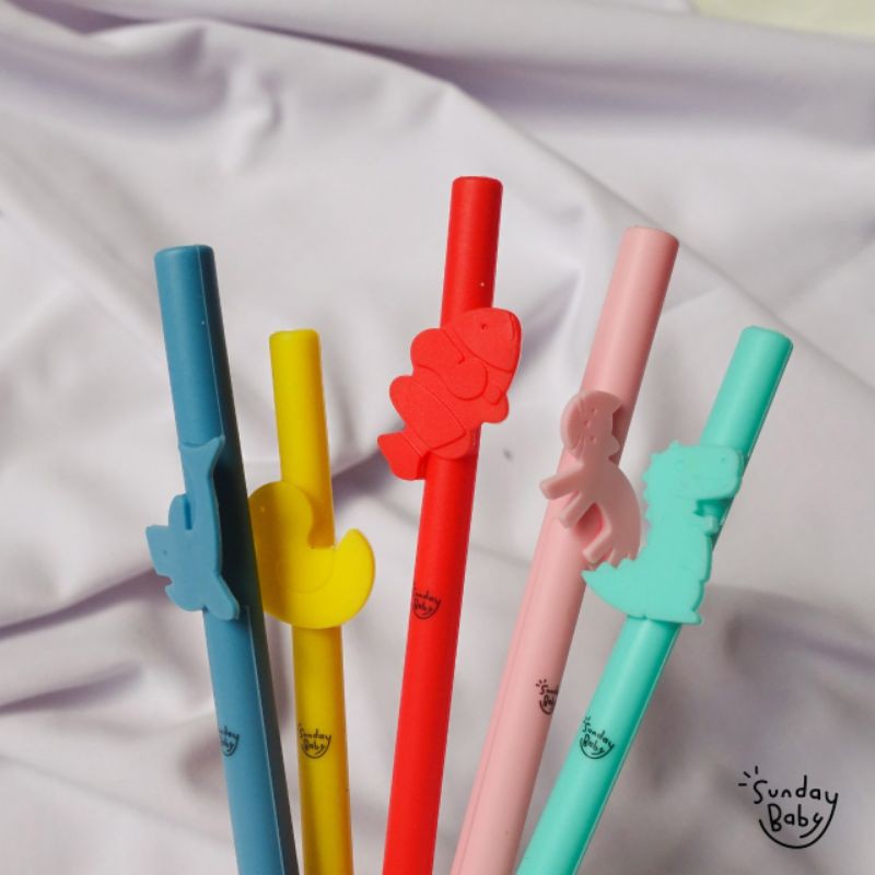 Sunday Baby Silly Straws - Sedotan Silicon lucu anak