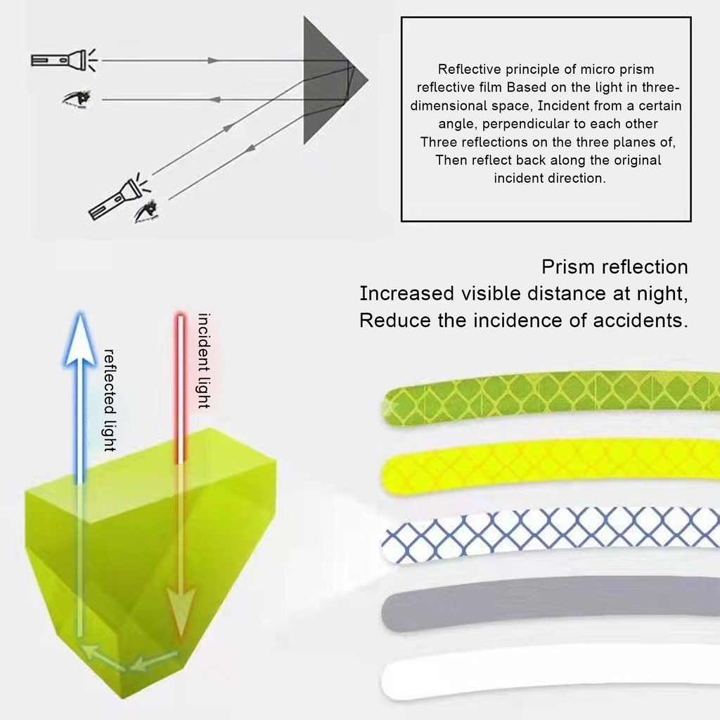 20pack Stiker Reflektif Roda Mobil Tape Bergaris Malam Mengemudi Safety Luminous Reflektif Stiker Untuk Mobil Motor Sepeda