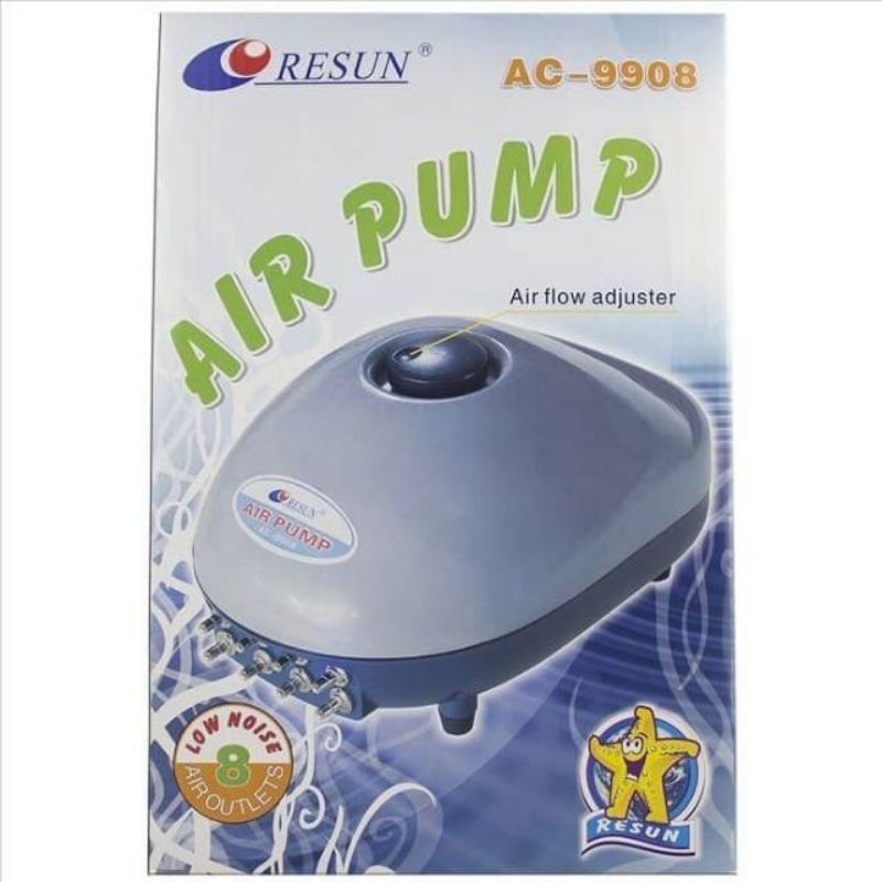 Aquarium air pump 8 titik resun AC 9908