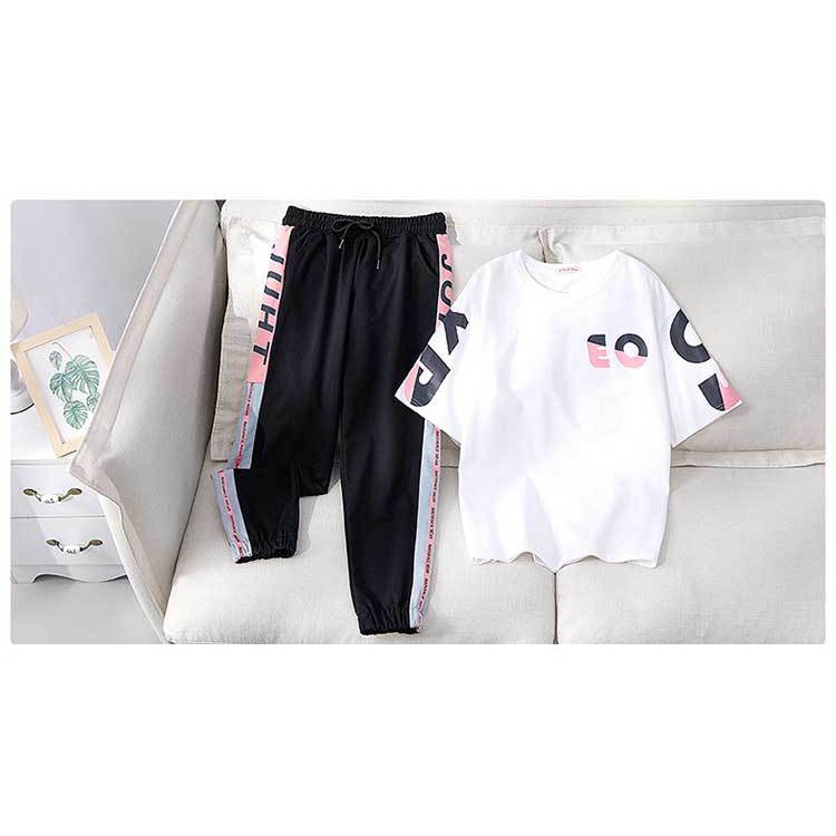 [littlecrab] Setelan Wanita Daily Set One Set Oversize Pink Putih Hitam Selebgram 2021 Korean Style