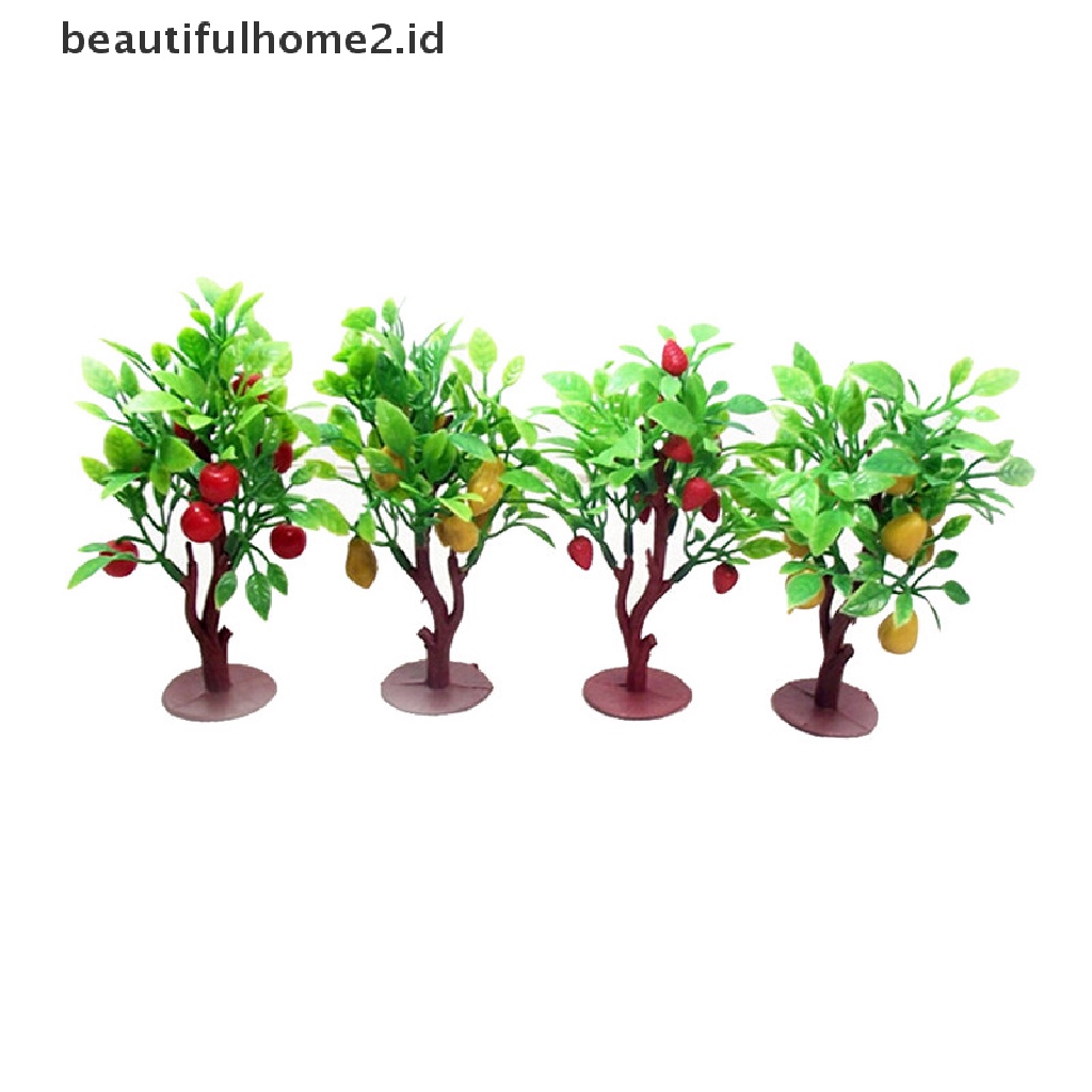 (Beautifulhome2) Buku Literatur Bahasa MandarinId 2pcs Miniatur Pohon Buah 10cm Untuk Rumah Boneka