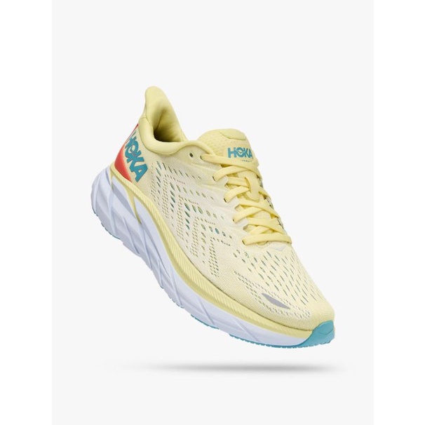 SEPATU LARI WANITA HOKA ONE ONE CLIFTON 8 YELLOW PEAR ORIGINAL
