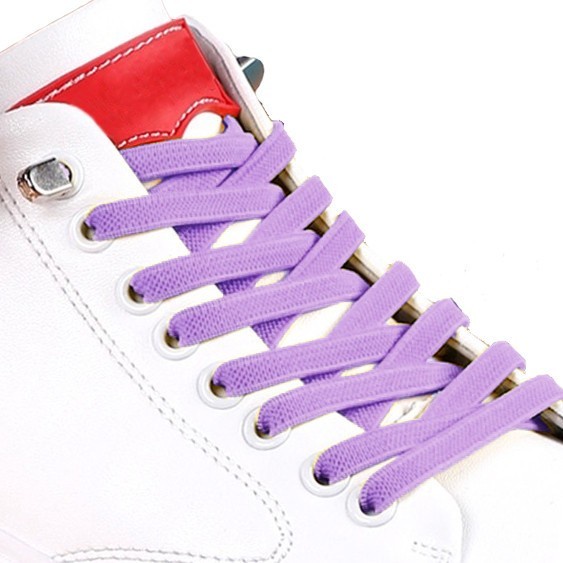 MR Shoelaces EF15 Elastic Light Purple Tali Sepatu Flat Elastis 100cm