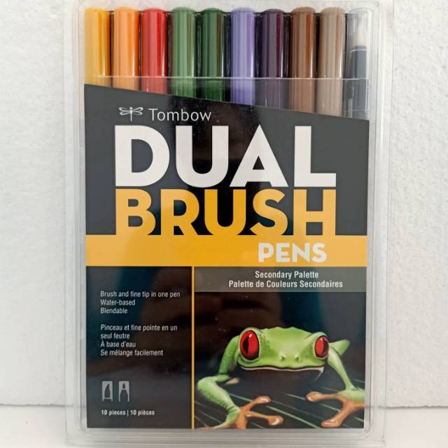 

Tombow Profesional dual brush pens 9 pcs + Tombow water brush 1 pcs.