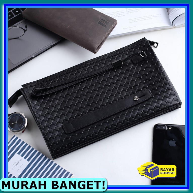 Clutch Hand Bag Handbag Pria Wanita Kulit Asli Big Size CE107 Clutch/Tas Tangan Pria Impor Korean St