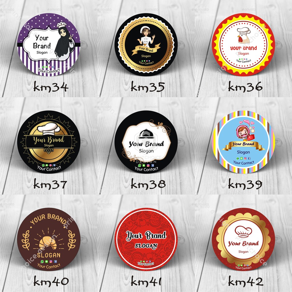 (Free design) Label Produk Makanan ukuran A3
