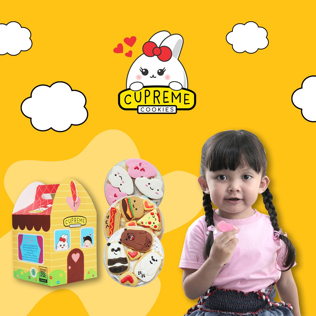 Cupreme Cookies Kukis Karakter Kue Kering Anak Hias Royal Icing Kartun