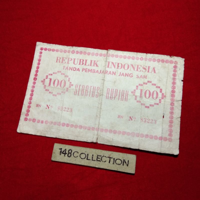 uangkuno 100 rupiah PRRI 83223