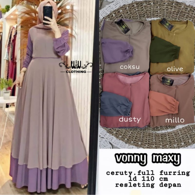 gamis ceruti VONNY MAXY FULL FURING. BUSUI