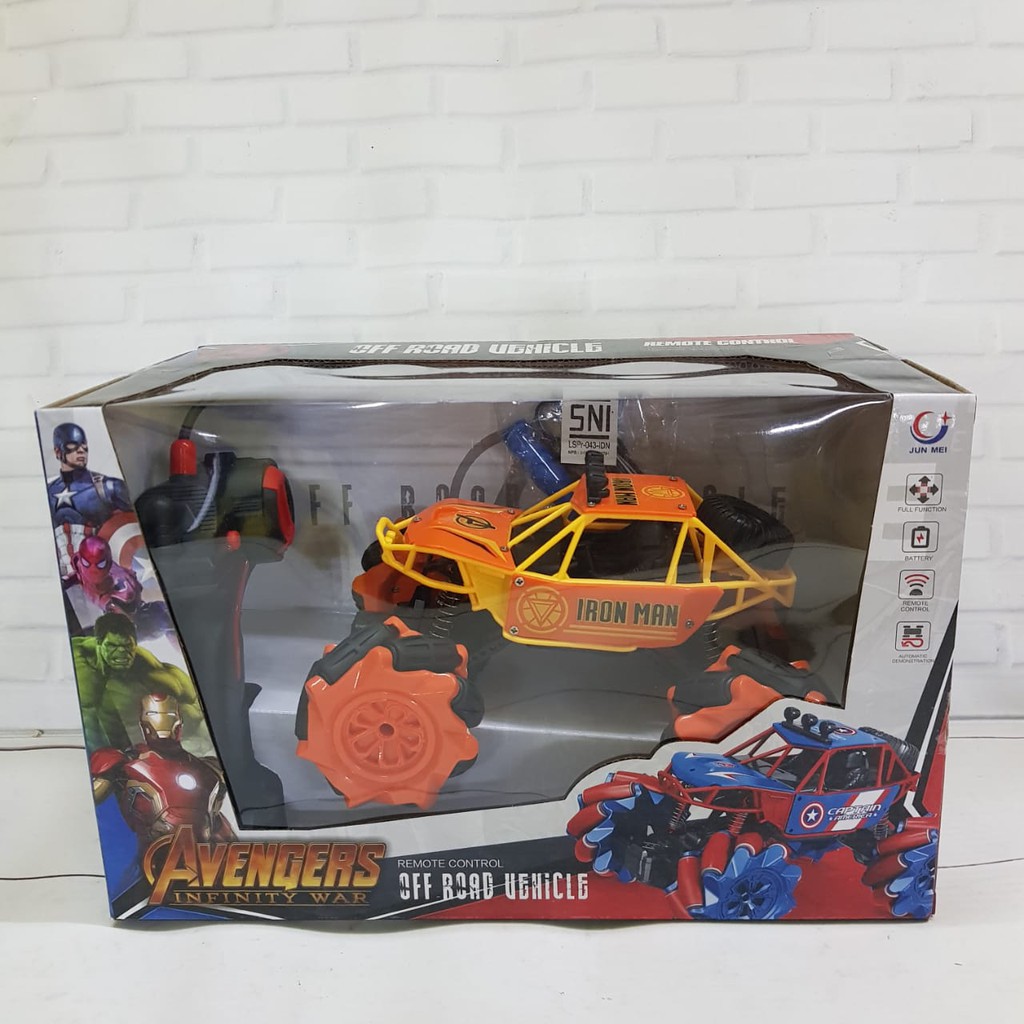 TERBARU MAINAN R/C AVENGERS BAN KAPSUL + BATRE CAS RC MONSTER CROSS