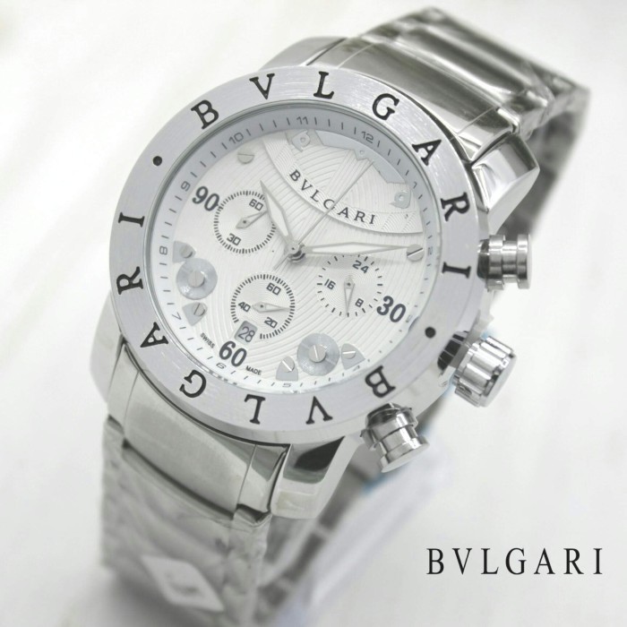 PROMO Jam Tangan Pria BVLGARl Chronograph Aktif