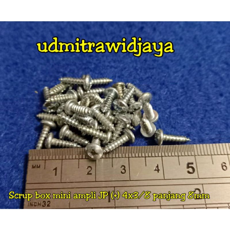 Tapping screw JF 4x3/8 sekrup bulat tapping FH scrup kepala payung skrup 1pack 20pcs sekrup box amplimini ampli box ampli mini