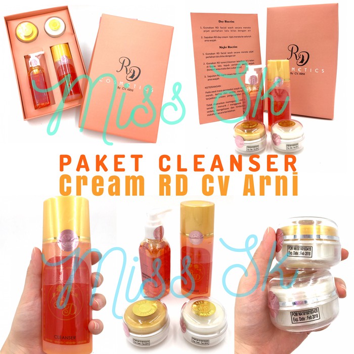 [ Paket cleanser / Box PINK ] Cream RD CLEANSER CV ARNI BPOM