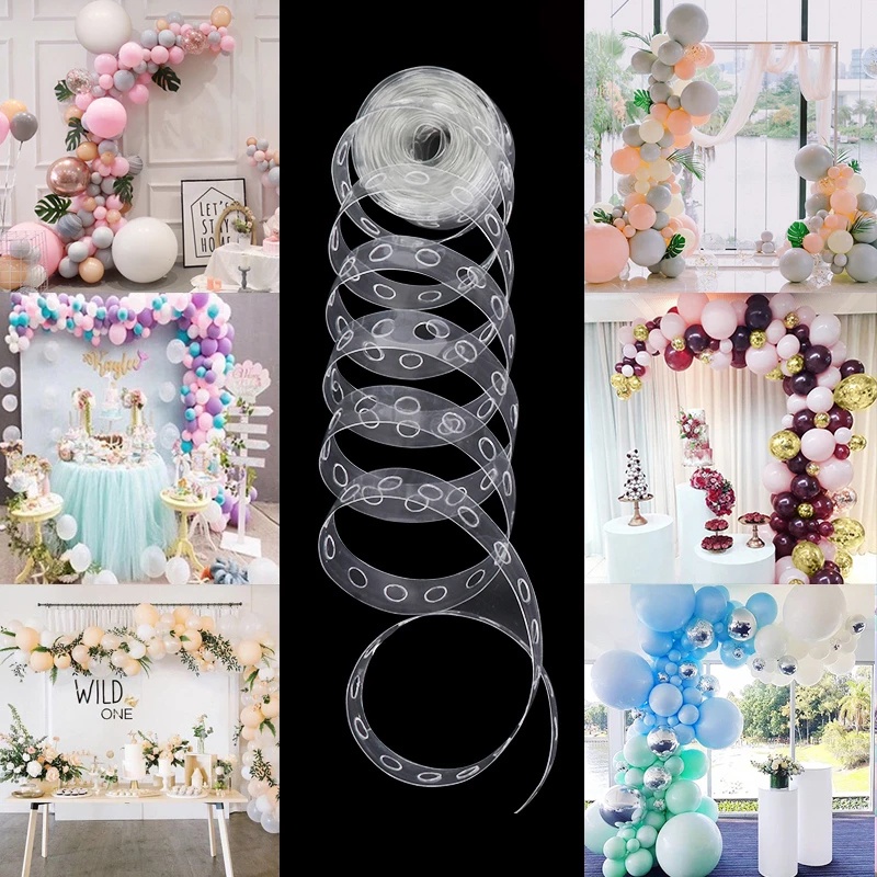 5m Wedding Party Decor Arch Connect Strip Balloon Buckle Chain Holder Tape