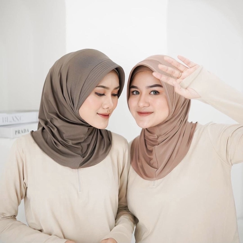 Helen_shop86  Bergo Instan Hijab Sport Jilbab Olah Raga Kerudung Bergo