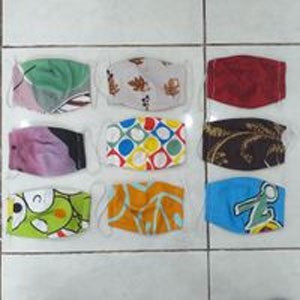 Masker Tali/Masker Kain Corak Motif Warna Tali Panjang***