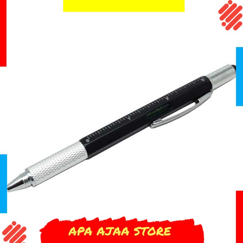 Hot Promo ! Taffware Pena Multifungsi Stylus + Penggaris + Level + Obeng