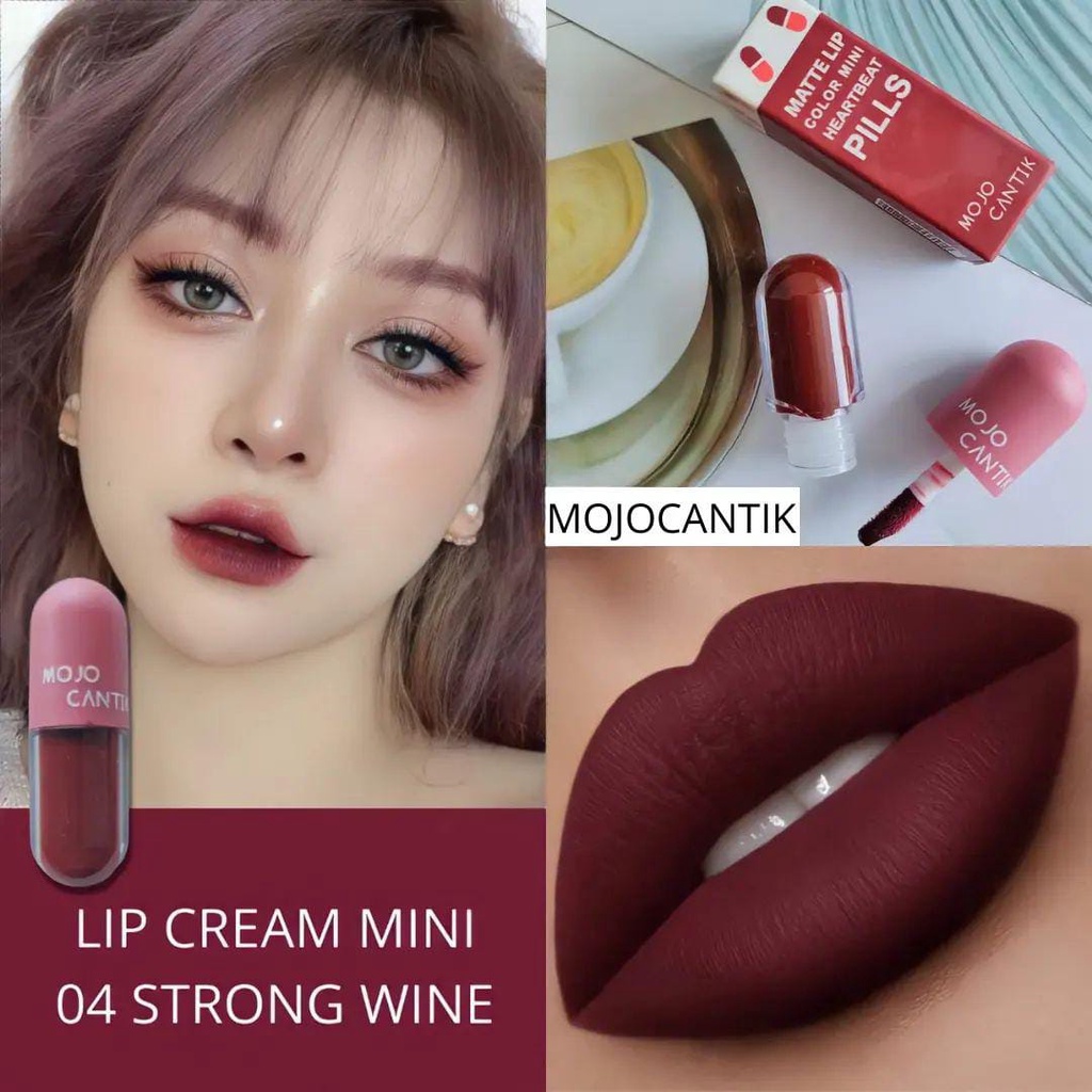 Lip Color Mini Heart Beat Pills by Mojocantik Lipcream Lembut Tahan Lama Pigmented