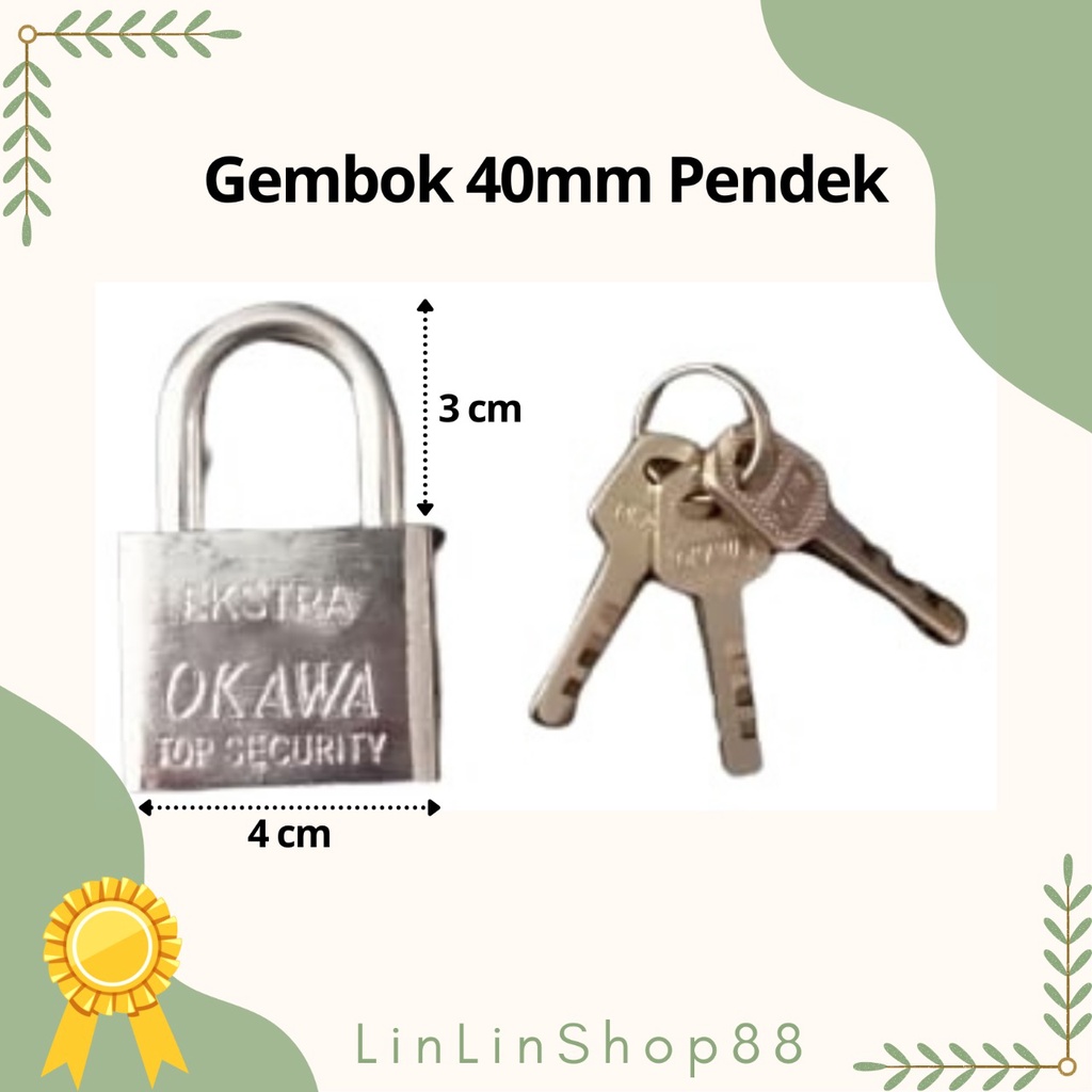 Gembok Pintu Pendek 40mm OKAWA