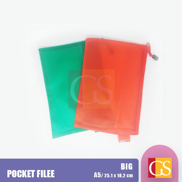 

Pocket File / Tempat Pensil Resleting Zipper Jala A5 BIG 9001