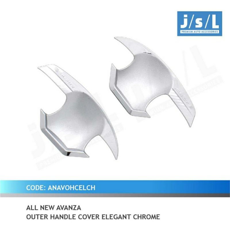 cover outer all new Avanza 2012-2019 elegant hitam chrome jsl