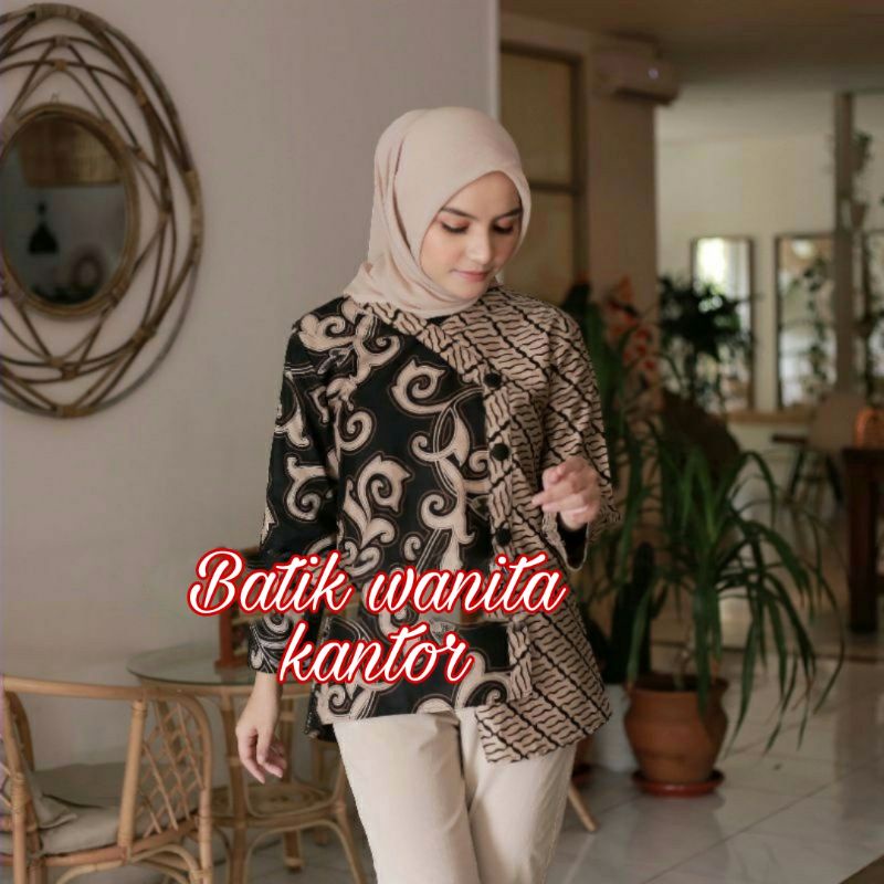 Atasan Batik Wanita PPBTK07 Modern Batik murah Cassual Atasanbatik Wanitabatik /Atasanwanita...-Kakung