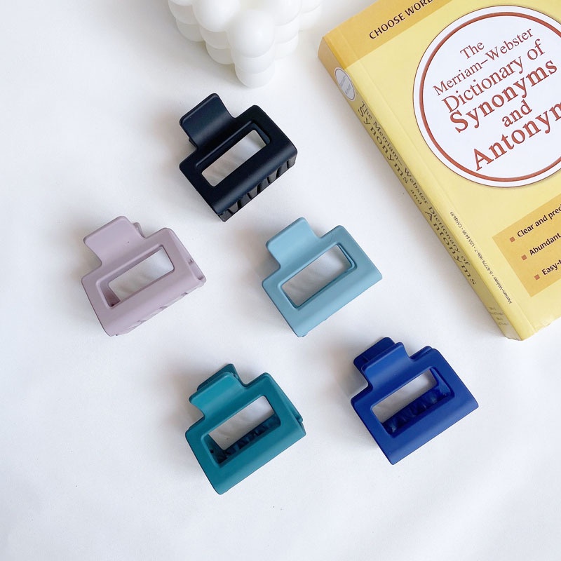 SQUARE MATTE HAIRCLIP JEPIT RAMBUT KOTAK DOFF JEPITAN PERSEGI KOREA CEPOL JEDAI WANITA ANAK HAIR CLIP CLAW AKSESORIS ACCESSORIES WARNA POLOS MEDIUM SIZE