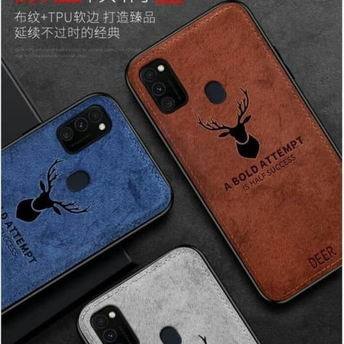 Samsung M21 2020 (6.4) Soft Case DEER Cloth Silicone Back Cover Casing Samsung M21 2020