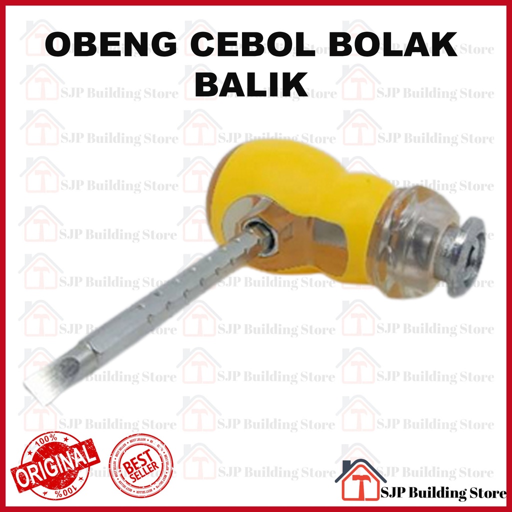 [COD] OBENG BOLAK BALIK CEBOL OBENG MINI CEBOL +/- 2WAY GAGANG PVC OBENG PENDEK