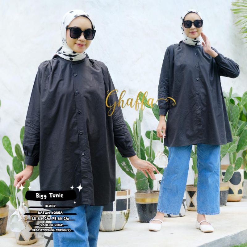 TUNIK POLOS LD JUMBO / Biggy tunik by ghaffa the label / bigy tunik