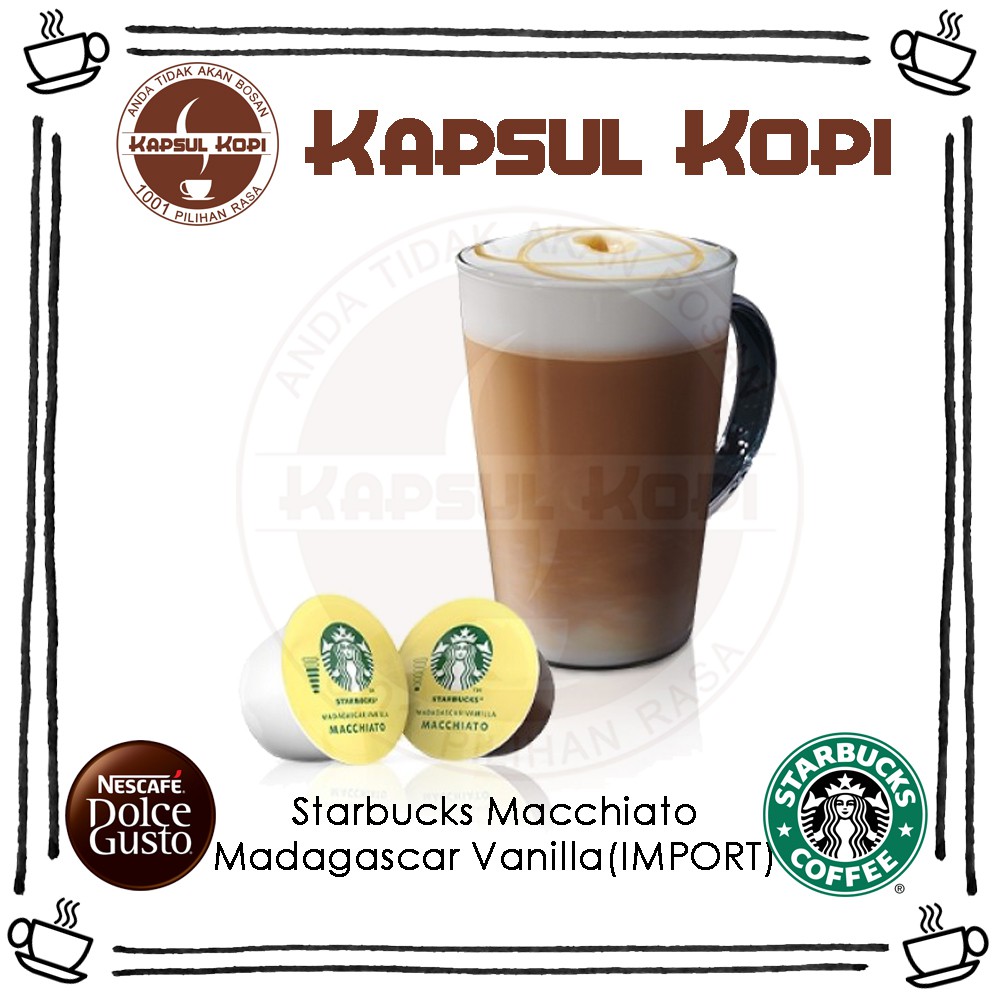 

Ecer Starbucks Madagascar Vanilla Kapsul Kopi Nescafe Dolce Gusto Coffee Capsule