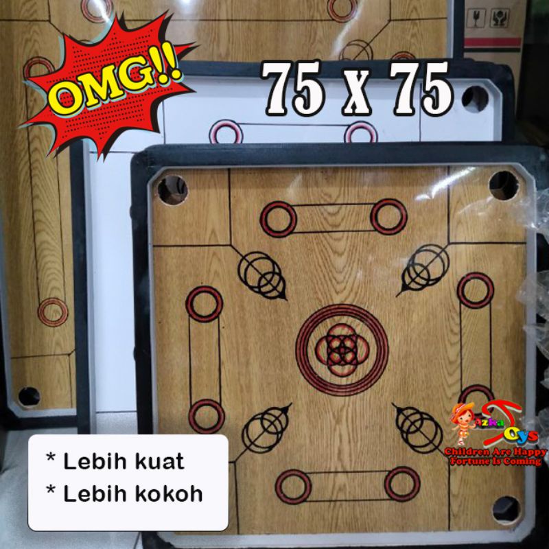 meja karambol size 75x75 cm papan karambol