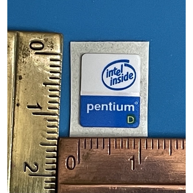 Sticker stiker logo intel Pentium D ukuran kecil