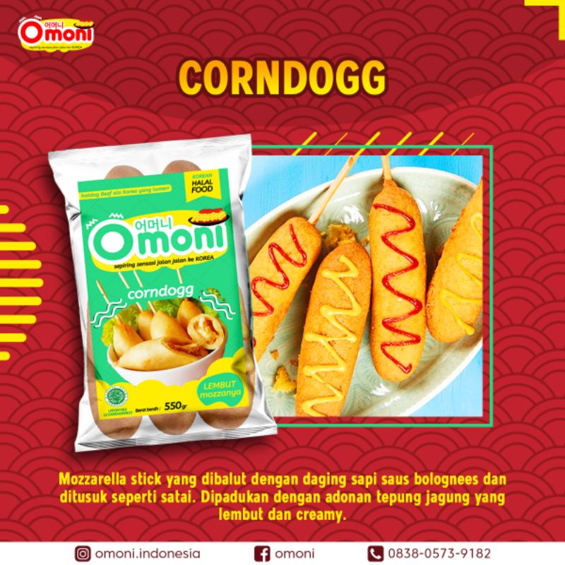 

Makanan / jajanan / cemilan pecinta drakor korea Omoni CORNDOG