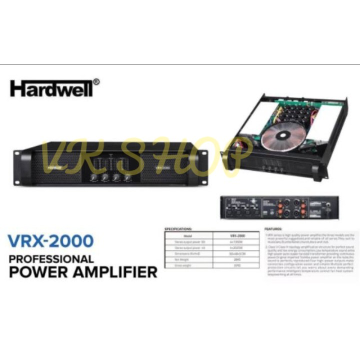 POWER AMPLIFIER HARDWELL VRX 2000 4 channel ORIGINAL