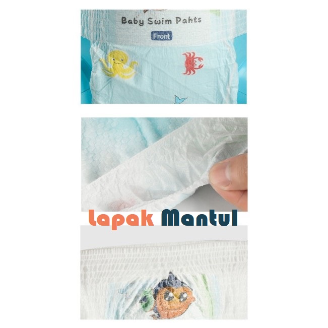 LM-0030 Popok Celana Renang Anak Bayi Batita Balita Tahan Air Sekali Pakai Baby Swim Diapers