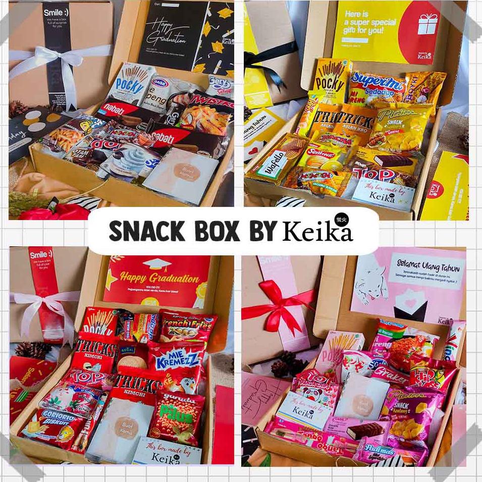 

⤵ Snack Box 2 | Hampers Gift Ultah Kado Cewek Cowok Warna Hitam Pink Merah Snackbox Parcel Ulang Tahun ㄵ