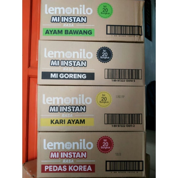 Mie Lemonilo 1 dus ( pedas korea,goreng,ayam bawang,kari ayam )