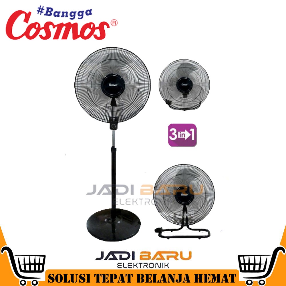 (READY COD) KIPAS ANGIN COSMOS 3 IN 1 KIPAS MEJA + DINDING + BERDIRI COSMOS SIF1804 / SIF-1804 / SIF