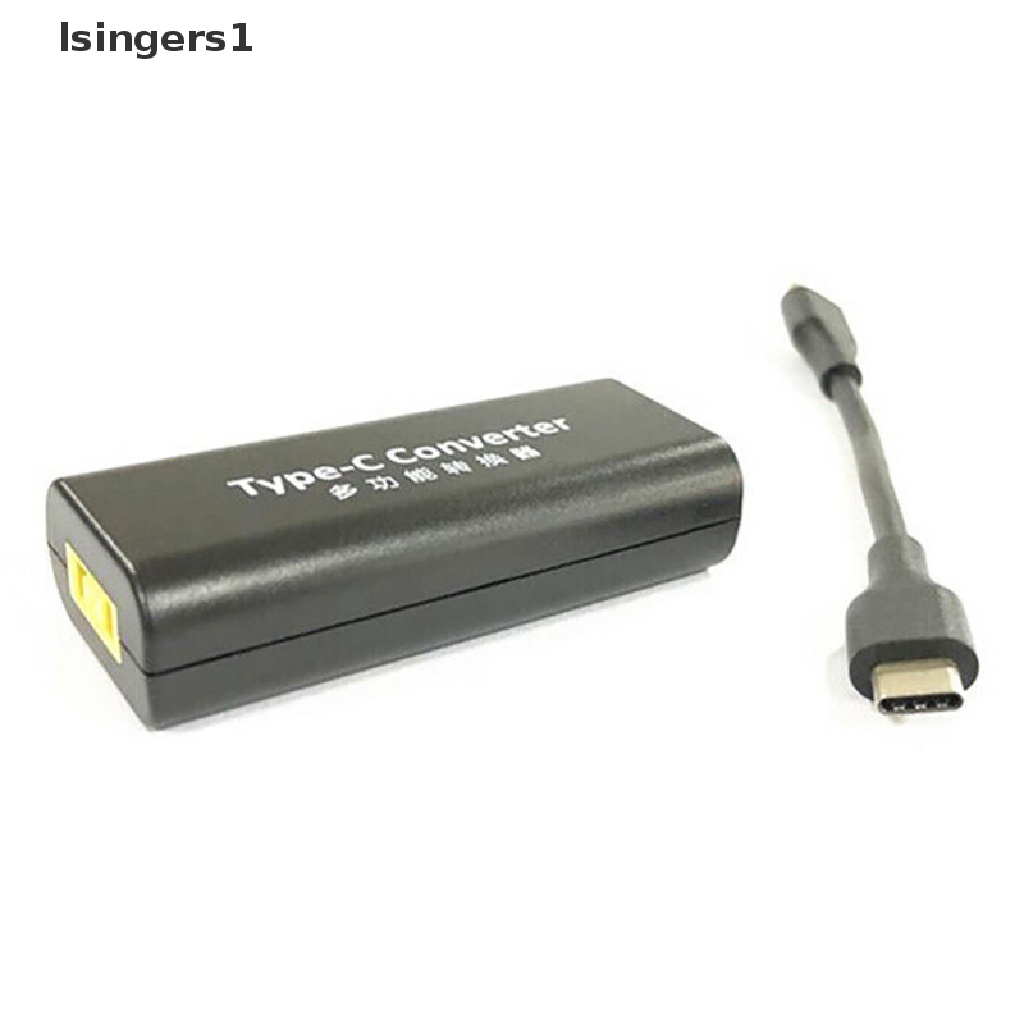 (lsingers1) Konverter Power Charger USB-C Male Ke Female Untuk Lenovo Thinkpad