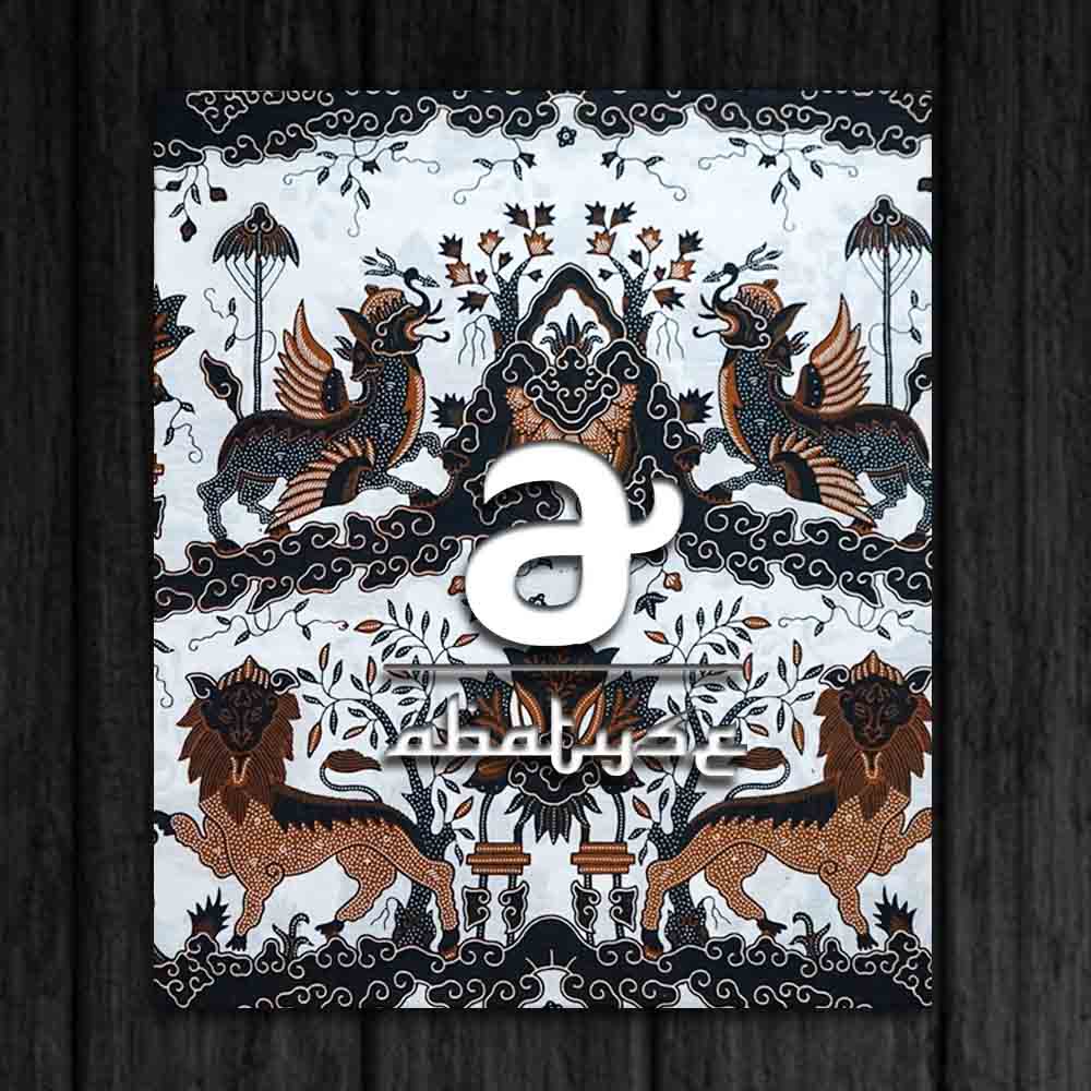 Kain Batik Cirebon Motif Barong & Paksi Naga Liman Putih - Batik Cirebon - Kain Batik - Batik Mega M