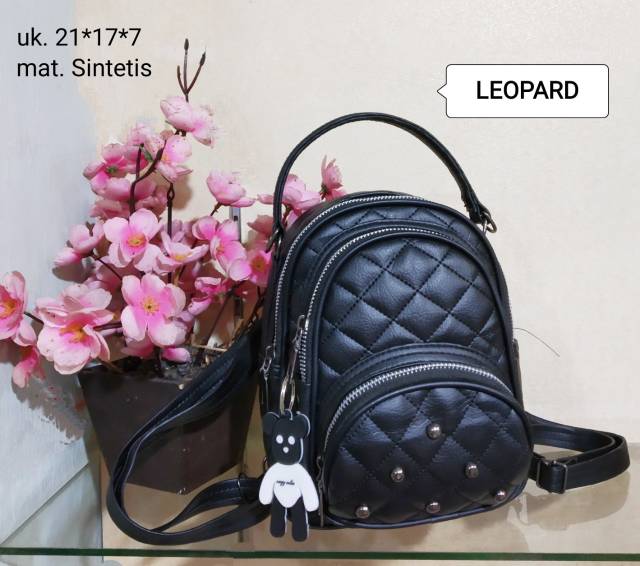 Sling bag jait stud mewah tas ransel wanita