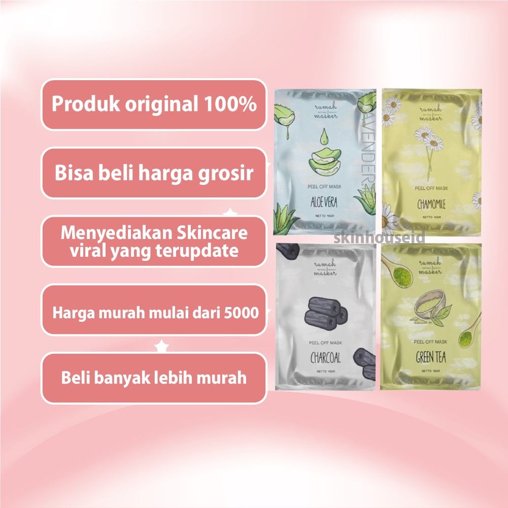 Skinhouseid Rumah Masker Wajah Peel Off Mask 10GR Original Murah Kualitas Premium BPOM