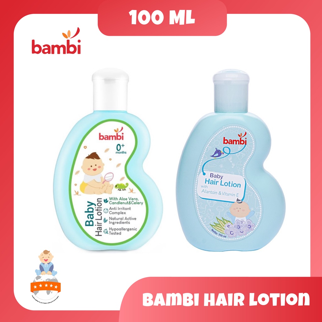 Bambi Baby Hair lotion 100ml with allantoin &amp; Vit. E /With Candlenut AloeVera &amp; Celery