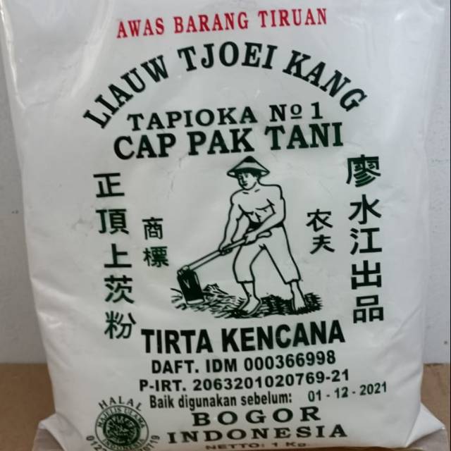 

TEPUNG TAPIOKA LIAUW TJOEI KANG NO.1 CAP PAK TANI 1KG