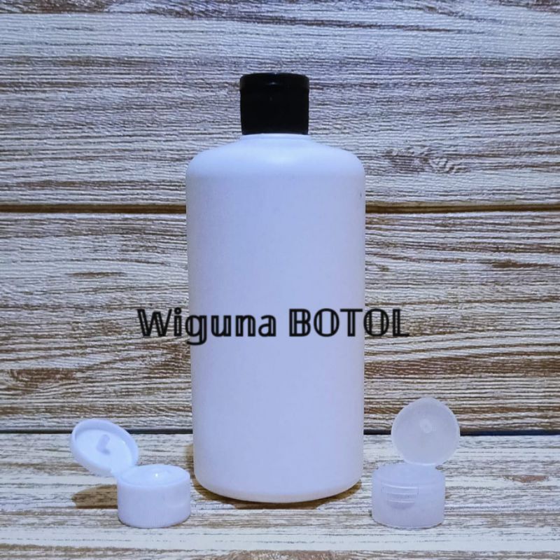 Botol Fliptop 500ml Putih / Botol HDPE 500ml Tutup Fliptop