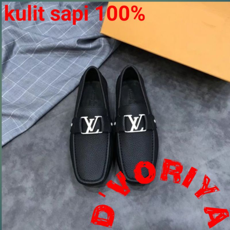 Pantofel casual pria sepatu kantor sepatu murah kasual sepatu kulit asli murah